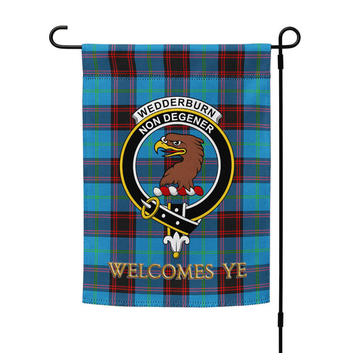 Wedderburn Clan Badge Tartan Garden Flag