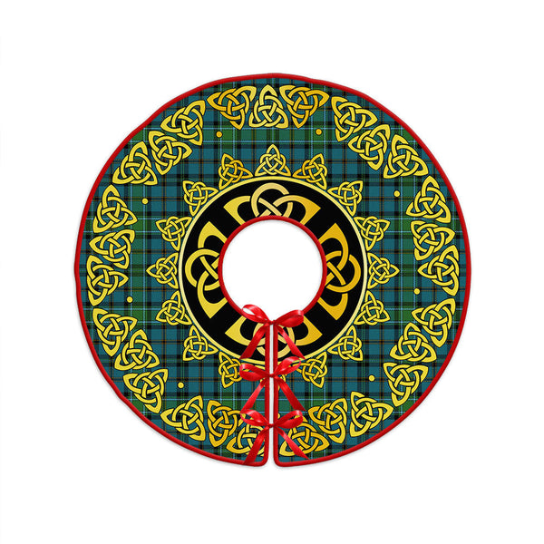 Weir Ancient Clan Badge Tartan Christmas Tree Skirt Golden Celtic Heritage