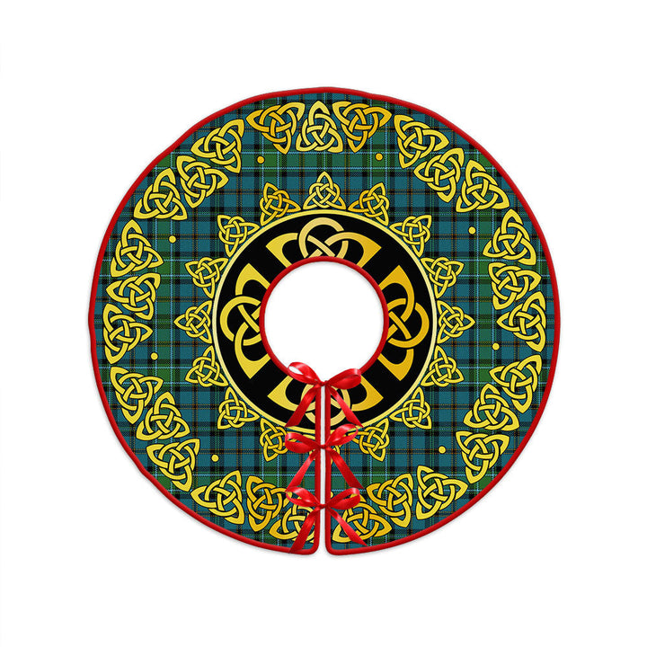 Weir Ancient Clan Badge Tartan Christmas Tree Skirt Golden Celtic Heritage