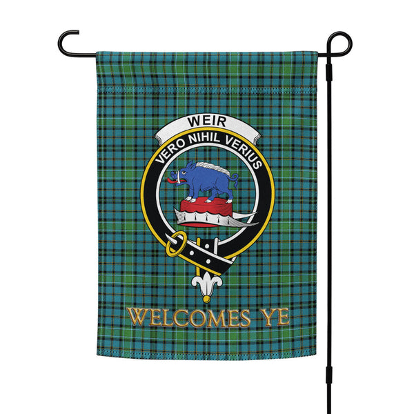 Weir Ancient Clan Badge Tartan Garden Flag