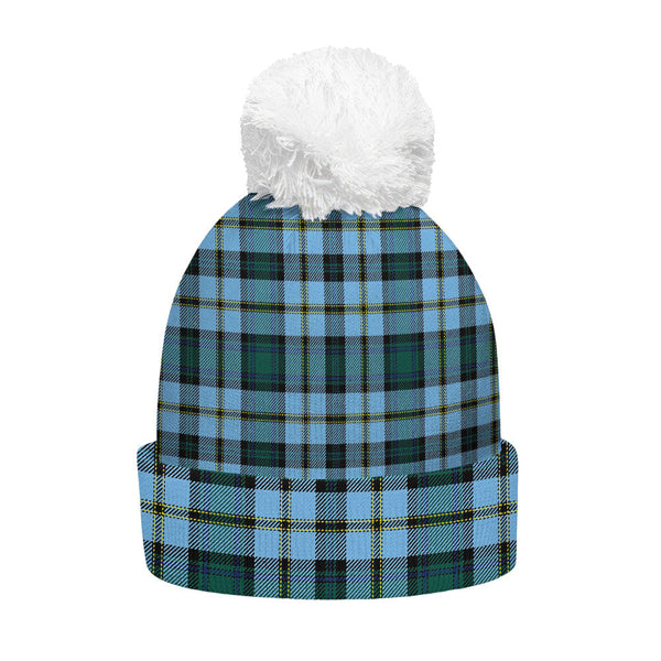 Weir Modern Clan Badge Tartan Bobble Beanie Hat