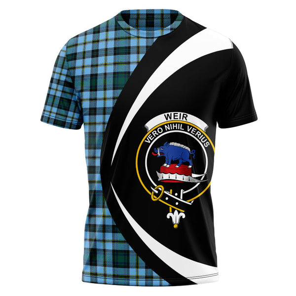 Weir Modern Clan Badge Tartan T-Shirt Circle Style Personalized