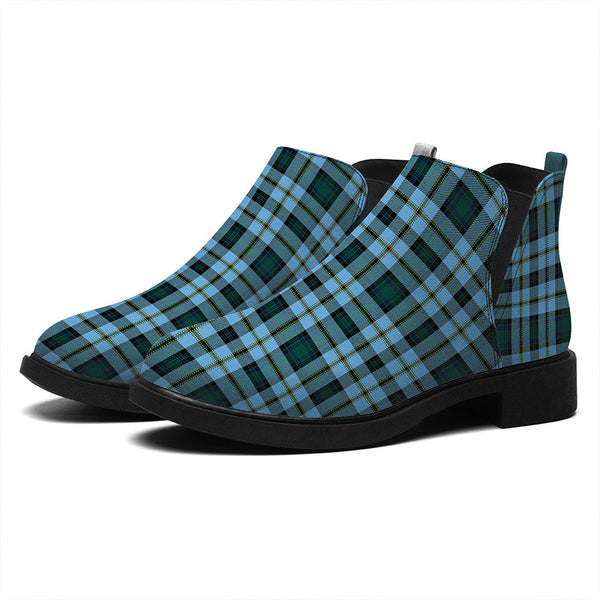 Weir Modern Tartan Flat Ankle Boots