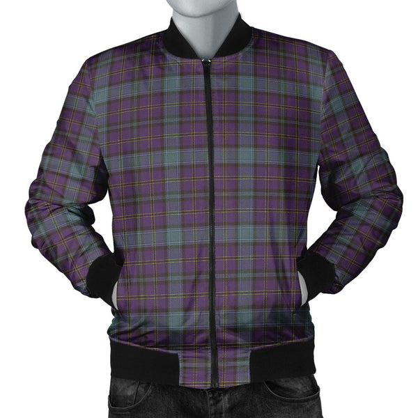 Weir Weathered Clan Badge Tartan Bomber Jacket
