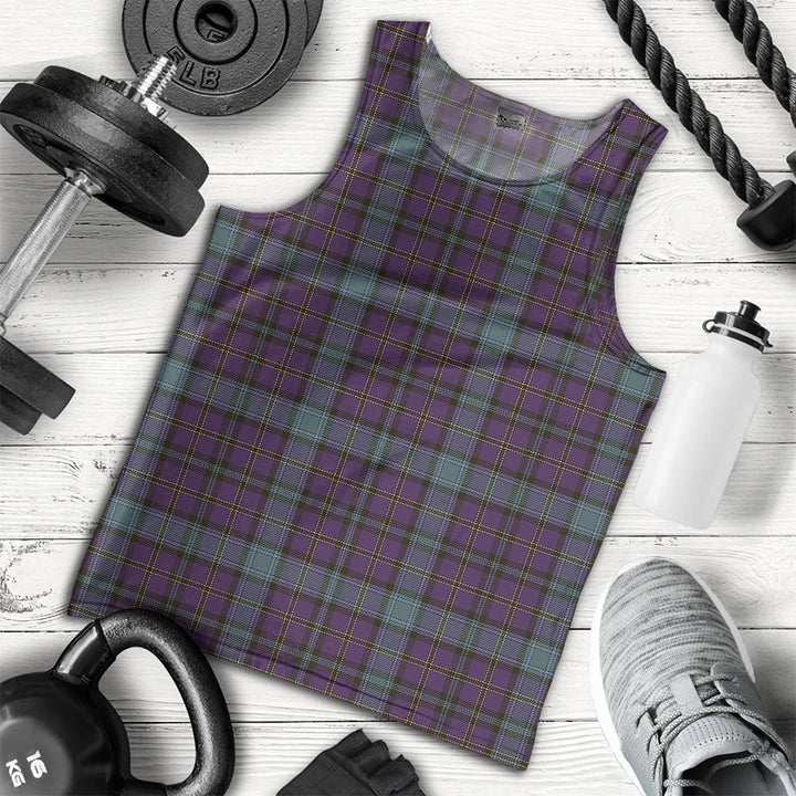 Weir Weathered Clan Badge Tartan Men Tank Top