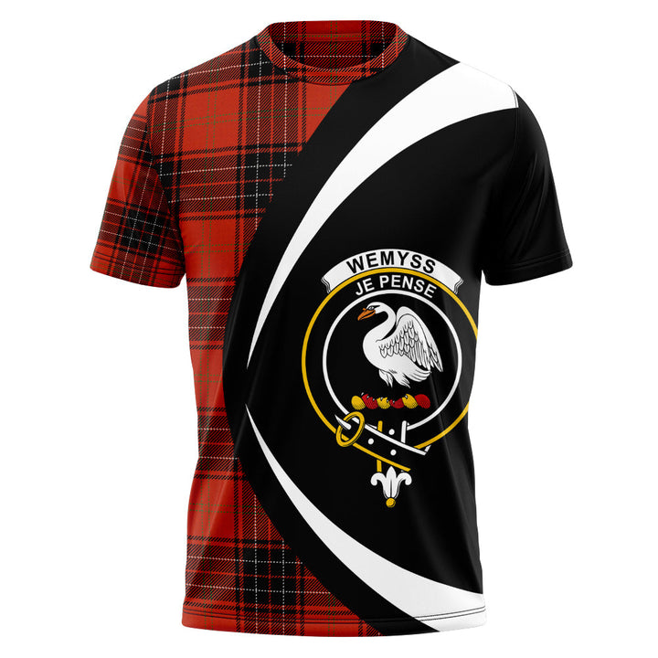 Wemyss Ancient Clan Badge Tartan T-Shirt Circle Style Personalized