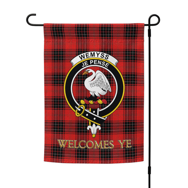 Wemyss Modern Clan Badge Tartan Garden Flag