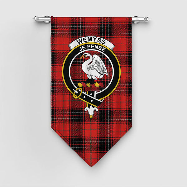 Wemyss Modern Clan Badge Tartan Gonfalon