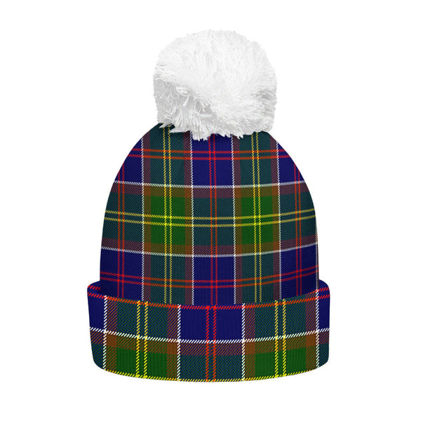 Whitefoord Modern Clan Badge Tartan Bobble Beanie Hat