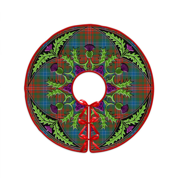 Wilson Ancient Clan Badge Tartan Christmas Tree Skirt Scottish Thistle Design