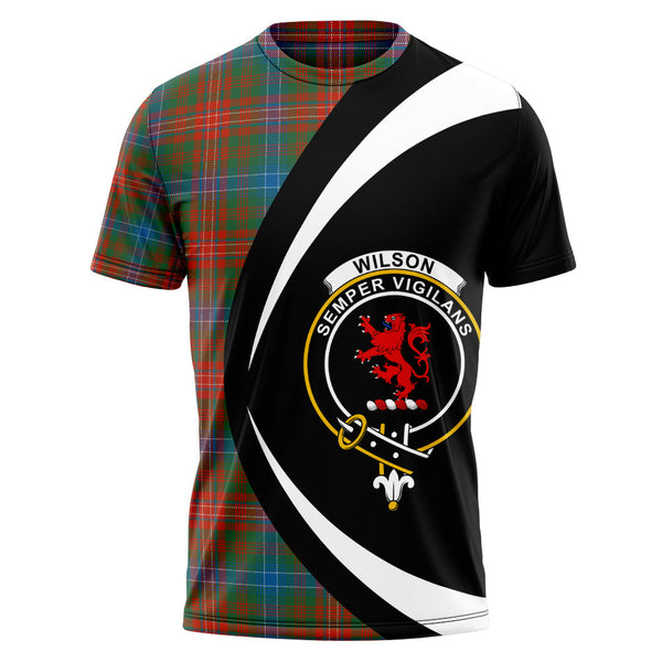 Wilson Ancient Clan Badge Tartan T-Shirt Circle Style Personalized