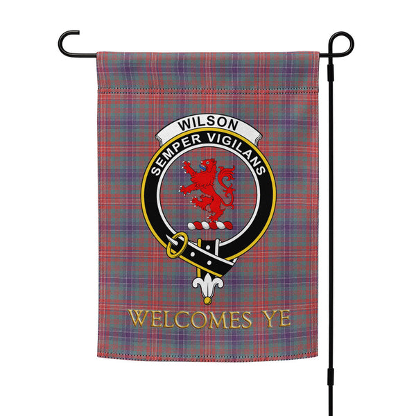 Wilson Weathered Clan Badge Tartan Garden Flag