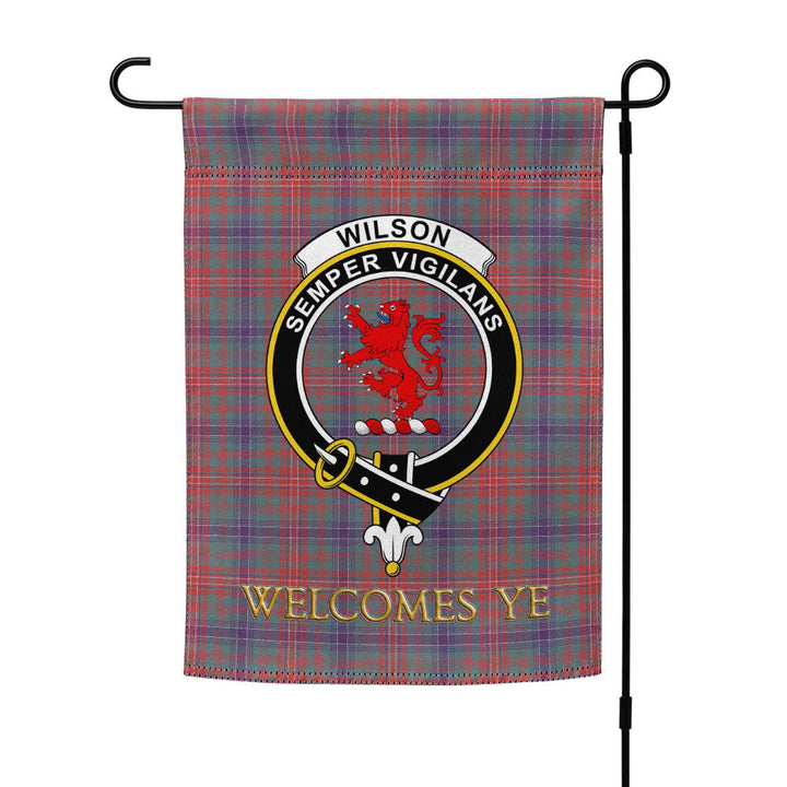 Wilson Weathered Clan Badge Tartan Garden Flag