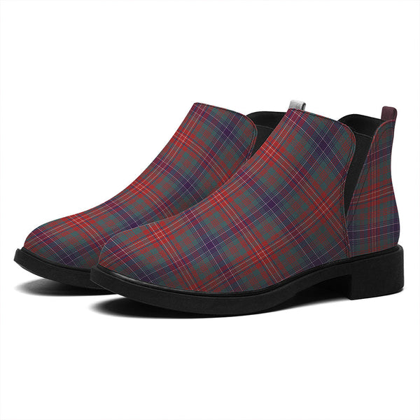 Wilson Weathered Tartan Flat Ankle Boots