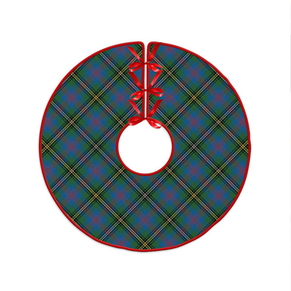 Wood Ancient Clan Badge Tartan Christmas Tree Skirt