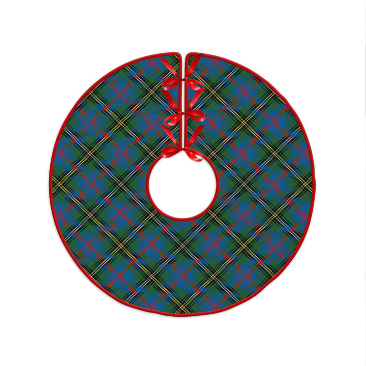 Wood Ancient Clan Badge Tartan Christmas Tree Skirt