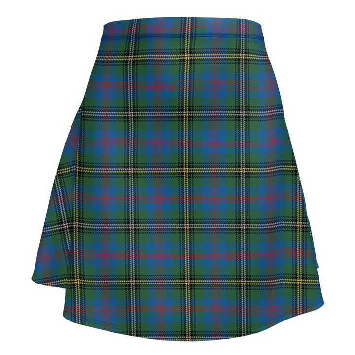 Wood Ancient Clan Badge Tartan Flared Skirt