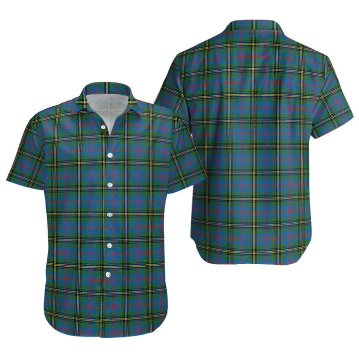 Wood Ancient Clan Badge Tartan Short Sleeve Shirt