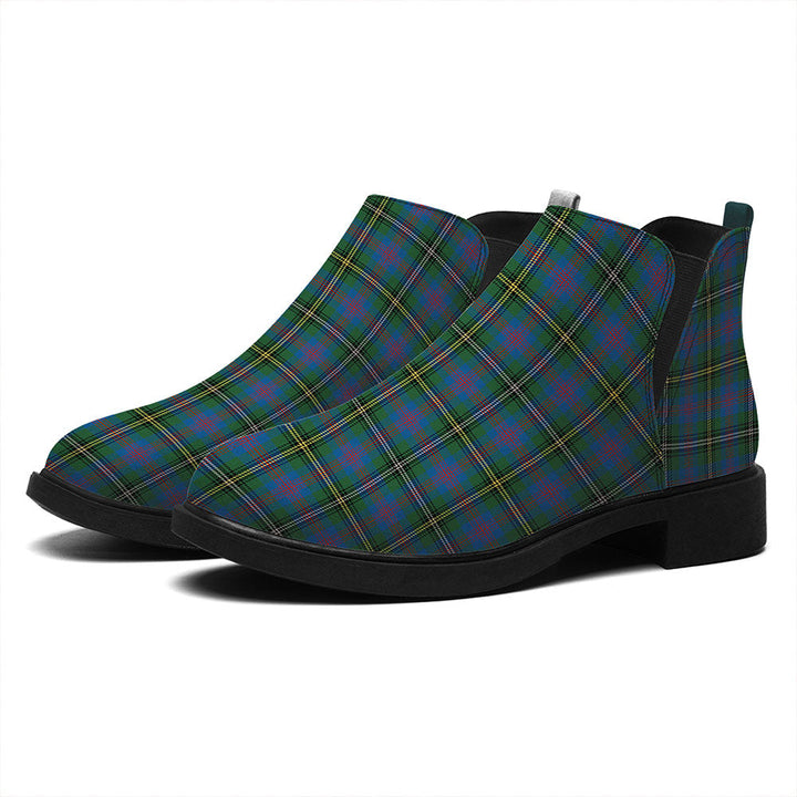 Wood Ancient Tartan Flat Ankle Boots