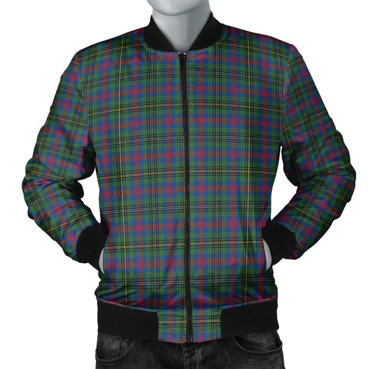 Wood Modern Clan Badge Tartan Bomber Jacket