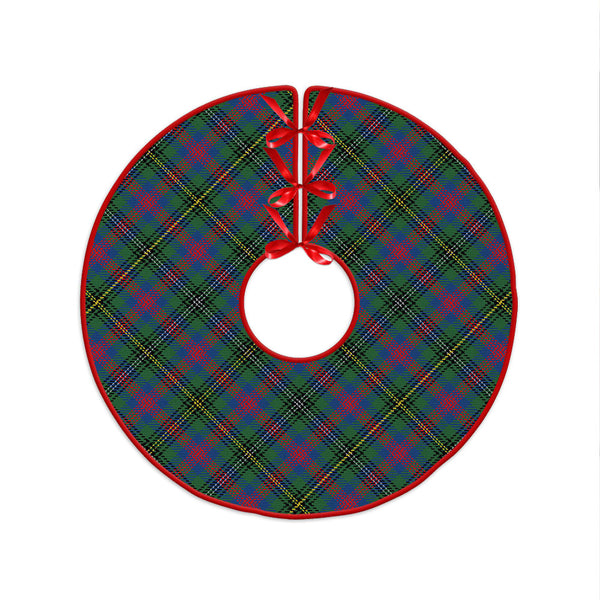 Wood Modern Clan Badge Tartan Christmas Tree Skirt