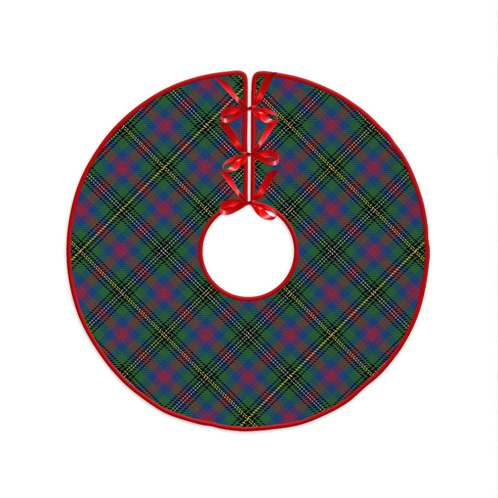 Wood Modern Clan Badge Tartan Christmas Tree Skirt