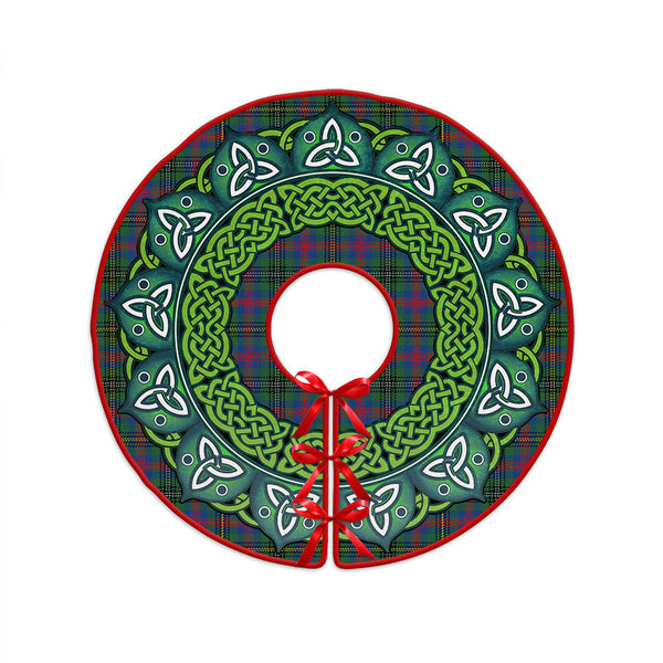 Wood Modern Clan Badge Tartan Christmas Tree Skirt Heritage Holiday Decor