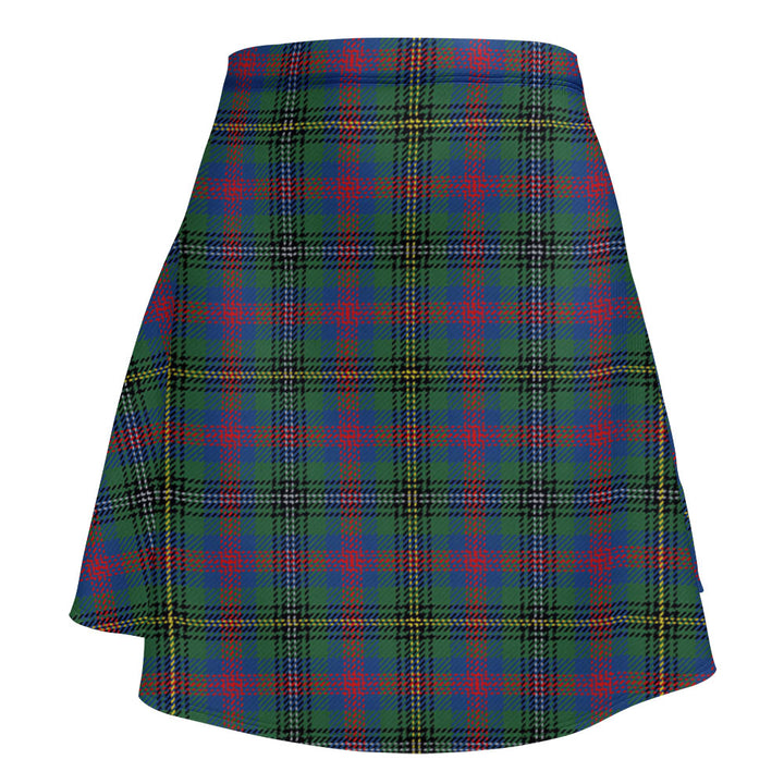 Wood Modern Clan Badge Tartan Flared Skirt