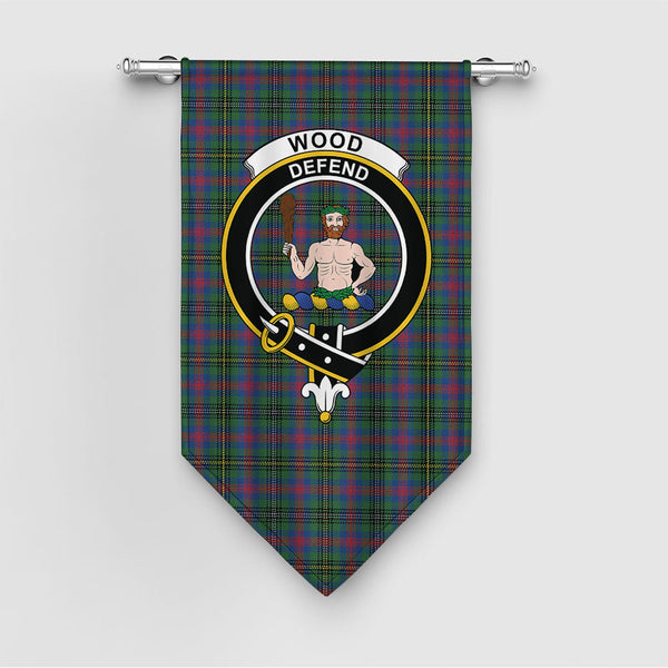 Wood Modern Clan Badge Tartan Gonfalon