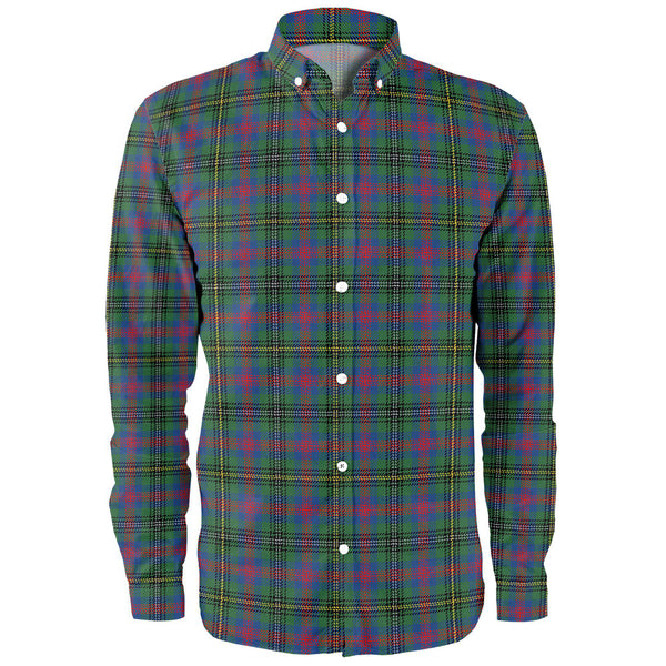 Wood Modern Clan Badge Tartan Long Sleeve Shirt