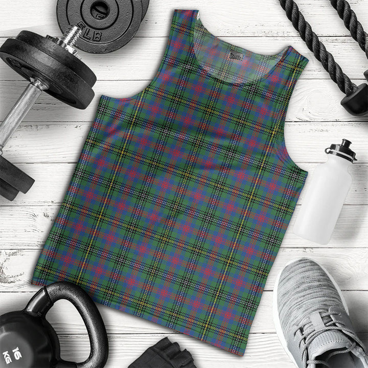 Wood Modern Clan Badge Tartan Men Tank Top
