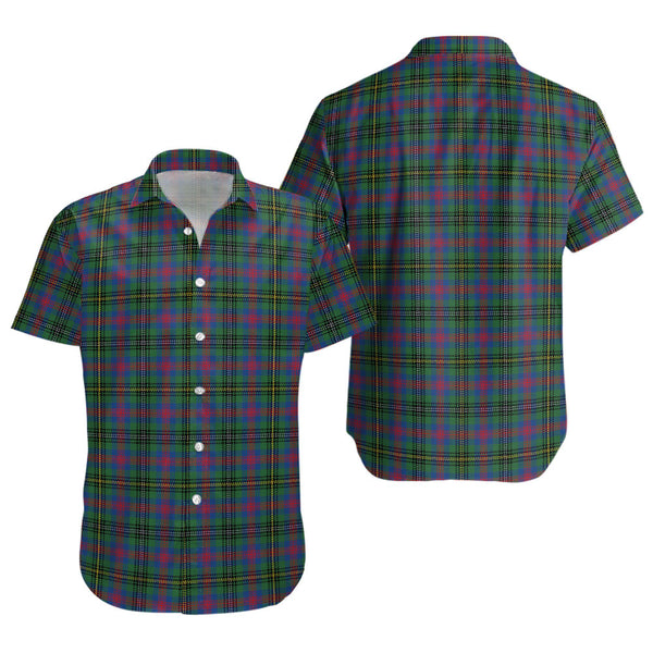 Wood Modern Clan Badge Tartan Short Sleeve Shirt