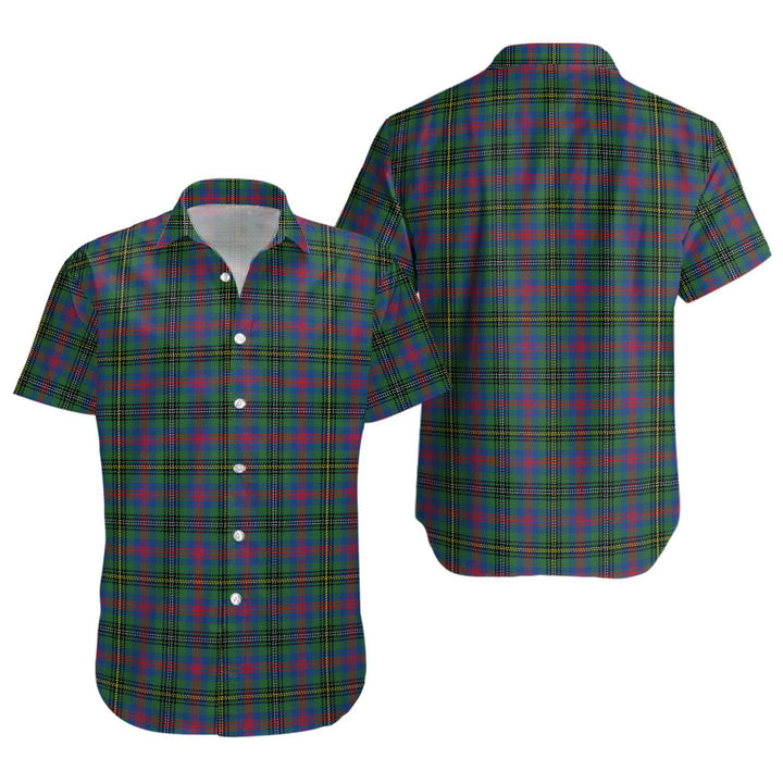 Wood Modern Clan Badge Tartan Short Sleeve Shirt