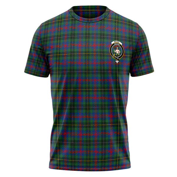 Wood Modern Clan Badge Tartan T-Shirt