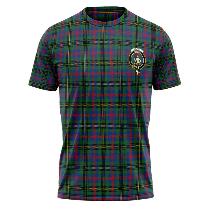 Wood Modern Clan Badge Tartan T-Shirt