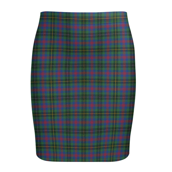 Wood Modern Tartan Fitted Skirt