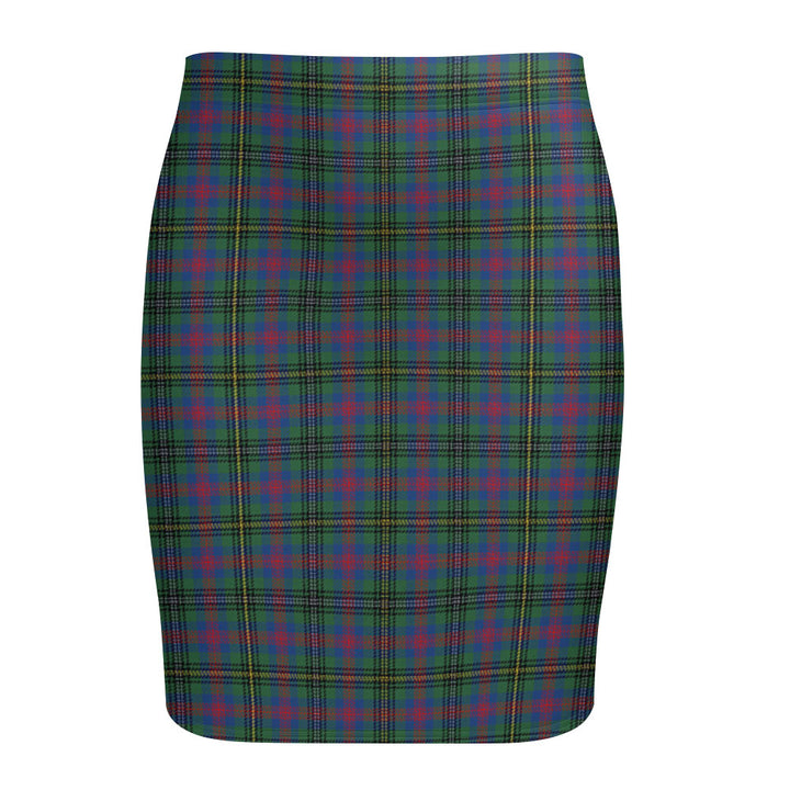Wood Modern Tartan Fitted Skirt