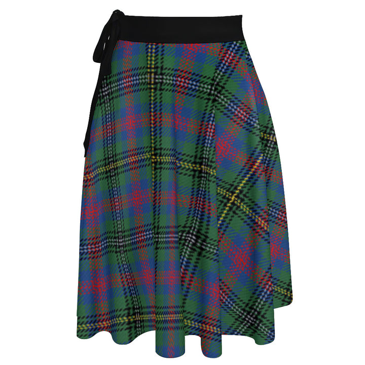 Wood Modern Tartan Wrap Skirt