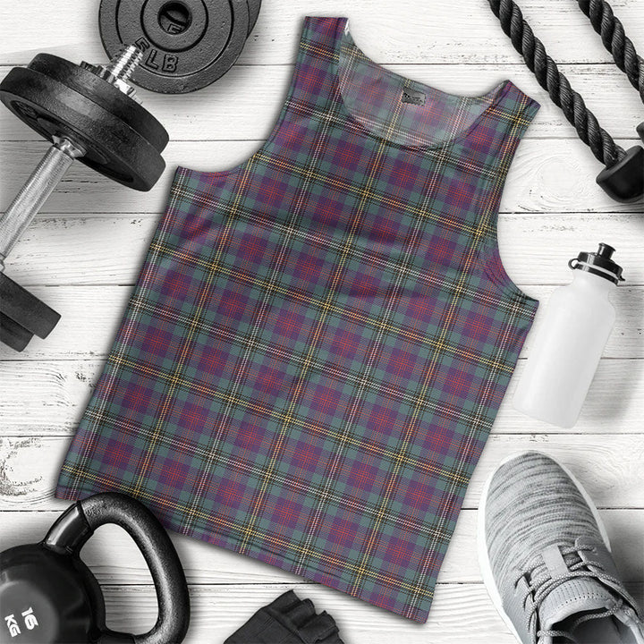 Wood Weathered Clan Badge Tartan Men Tank Top