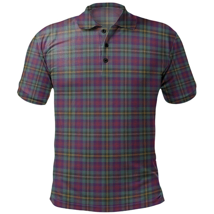 Wood Weathered Clan Badge Tartan Polo Shirt