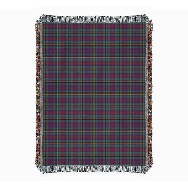 Wood Weathered Clan Badge Tartan Woven Blanket