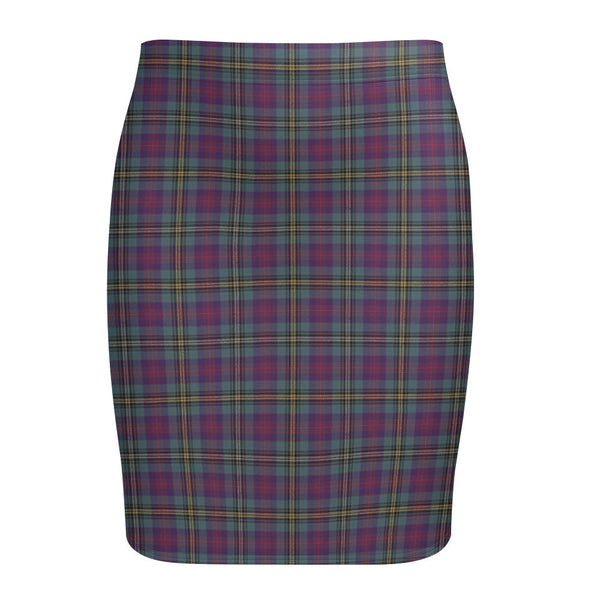 Wood Weathered Tartan Fitted Skirt