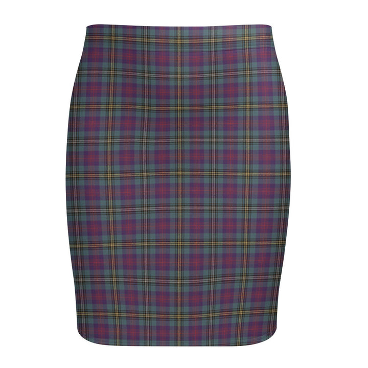 Wood Weathered Tartan Fitted Skirt