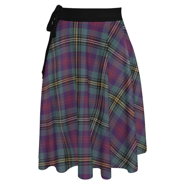 Wood Weathered Tartan Wrap Skirt