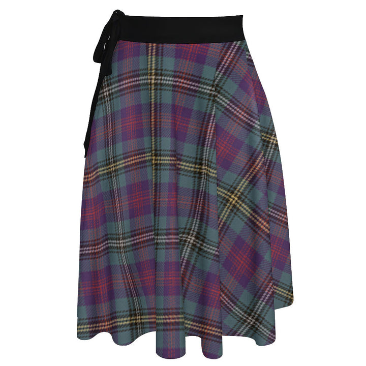 Wood Weathered Tartan Wrap Skirt