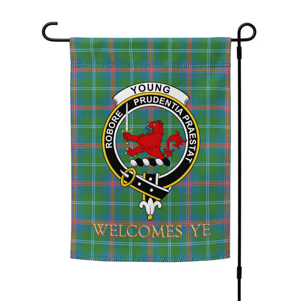 Young Ancient Clan Badge Tartan Garden Flag