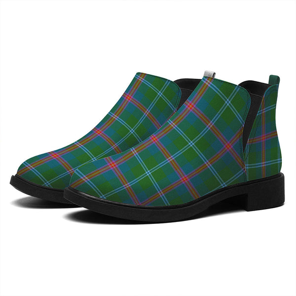 Young Ancient Tartan Flat Ankle Boots
