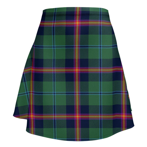Young Modern Clan Badge Tartan Flared Skirt