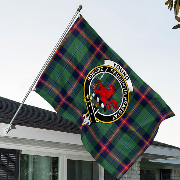 Young Modern Clan Badge Tartan House Flag