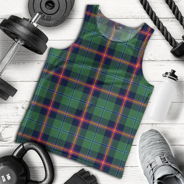 Young Modern Clan Badge Tartan Men Tank Top